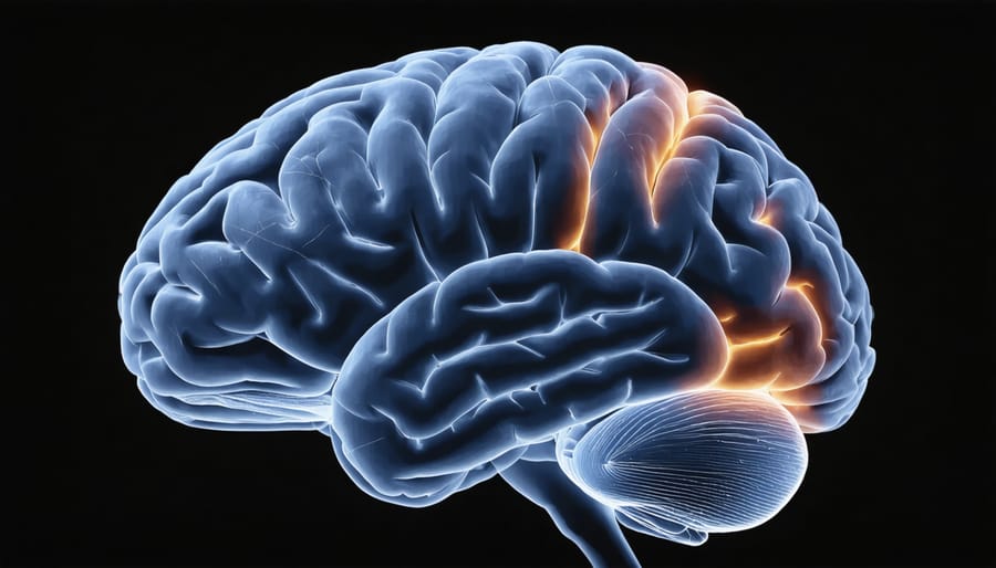 Colorful brain scan illustration demonstrating neural activity during music therapy sessions