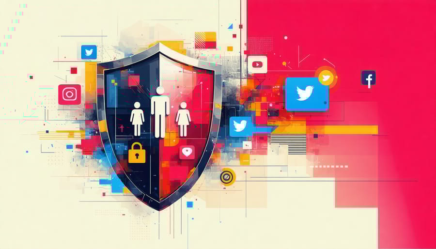 Digital privacy and security concept for online parent groups