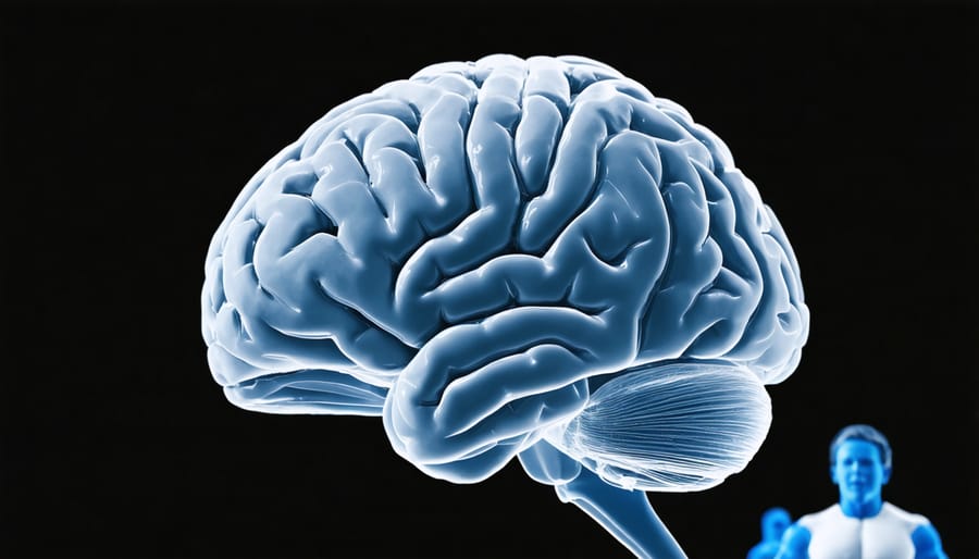 Colorful fMRI brain scan highlighting neural activity patterns during play activities