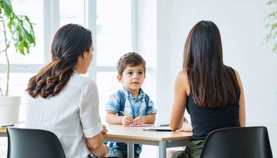 School counselor meeting with student in a safe, professional setting