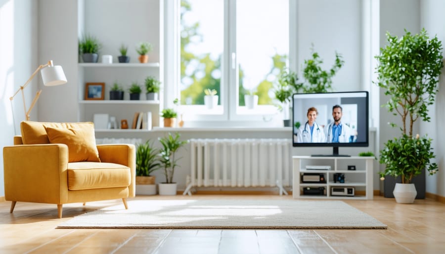 Optimal home environment setup for pediatric telehealth sessions