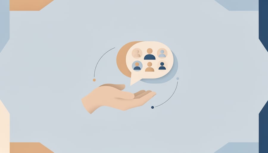 Close-up of hands offering a small paper heart, symbolizing digital empathy and kind communication.