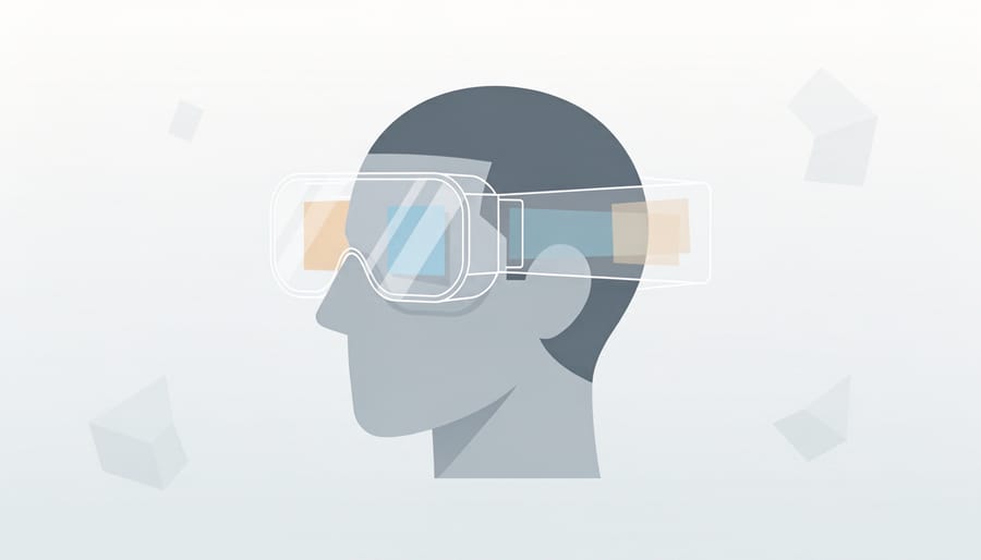 Child holding transparent glasses in front of a smartphone to symbolize learning media literacy